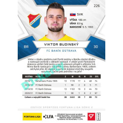 2021/22 Sportzoo Fortuna Liga 2. série #226 Viktor Budinský