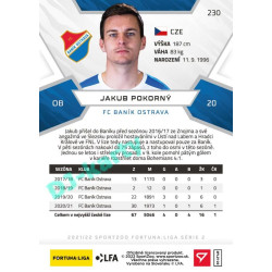 2021/22 Sportzoo Fortuna Liga 2. série #230 Jakub Pokorný