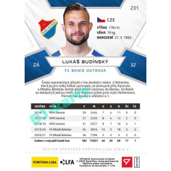 2021/22 Sportzoo Fortuna Liga 2. série #231 Lukáš Budínský
