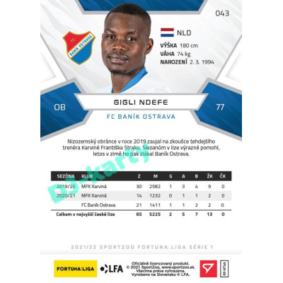 2021/22 Sportzoo Fortuna Liga Gigli Ndefe #43