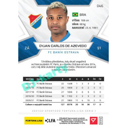 2021/22 Sportzoo Fortuna Liga Dyjan Carlos De Azevedo #46