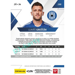 2022/23 Sportzoo Fortuna Liga 2. série #288 Lukáš Greššák