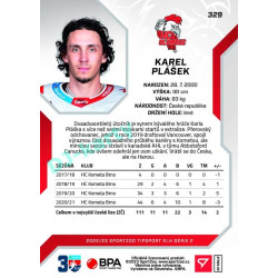 2022/23 Sportzoo ELH 2. série #329 Karel Plášek
