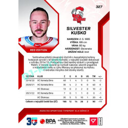 2022/23 Sportzoo ELH 2. série #327 Silvester Kusko Red xx/49