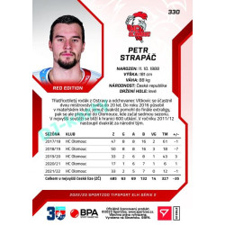 2022/23 Sportzoo ELH 2. série #330 Petr Strapáč Red xx/49
