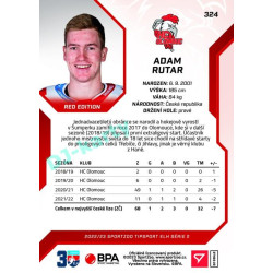 2022/23 Sportzoo ELH 2. série #324 Adam Rutar Red xx/49