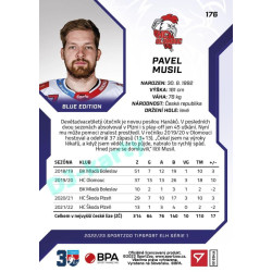 2022/23 Sportzoo ELH 1. série #176 Pavel Musil Blue xx/99