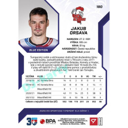 2022/23 Sportzoo ELH 1. série #180 Jakub Orsava Blue xx/99