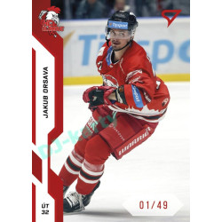 2022/23 Sportzoo ELH 1. série #180 Jakub Orsava Red xx/49
