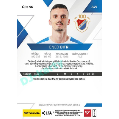 2022/23 Sportzoo Fortuna Liga 2. série #249 Eneo Bitri