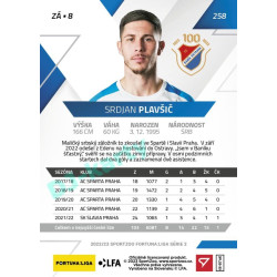2022/23 Sportzoo Fortuna Liga 2. série #258 Srdjan Plavšič