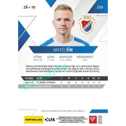 2022/23 Sportzoo Fortuna Liga 2. série #259 Matěj Šín