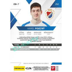 2022/23 Sportzoo Fortuna Liga 2. série #252 Karel Pojezný