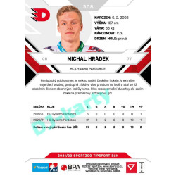 2021/22 Sportzoo TIPSPORT ELH 2. série #308 Michal Hrádek