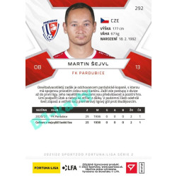 2021/22 Sportzoo Fortuna Liga 2. série #292 Martin Šejvl