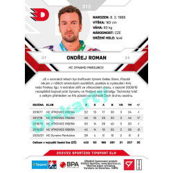 2021/22 Sportzoo TIPSPORT ELH 2. série #312 Ondřej Roman