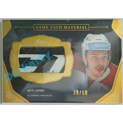 2020/21 OFS 1.série Matěj Beran #GUM-MBE 39/50 Game Used Material