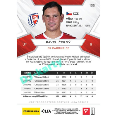 2021/22 Sportzoo Fortuna Liga Pavel Černý #133