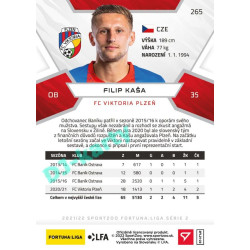 2021/22 Sportzoo Fortuna Liga 2. série #265 Filip Kaša