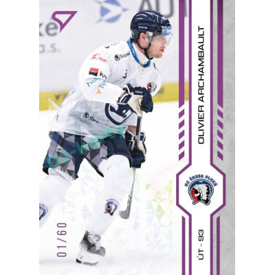 2024/25 Sportzoo ELH 1. serie #208 Olivier Archambault Purple Iceberg xx/60