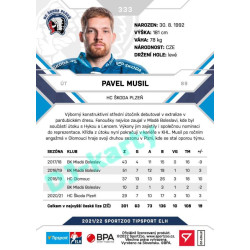 2021/22 Sportzoo TIPSPORT ELH 2. série #333 Pavel Musil