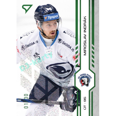 2024/25 Sportzoo ELH 1. serie #210 Miroslav Indrák Green Glitter xx/30
