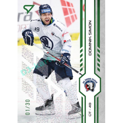 2024/25 Sportzoo ELH 1. serie #215 Dominik Simon Green Glitter xx/30