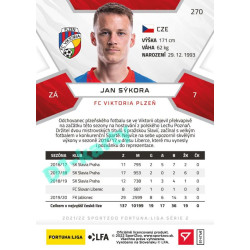 2021/22 Sportzoo Fortuna Liga 2. série #270 Jan Sýkora