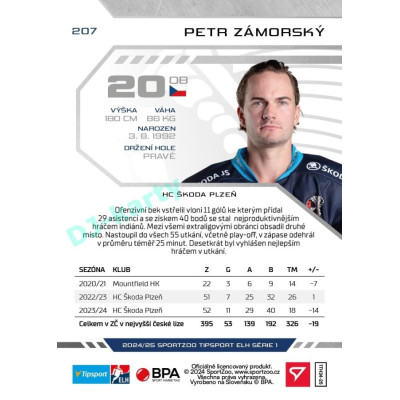 2024/25 Sportzoo ELH 1. serie #207 Petr Zámorský