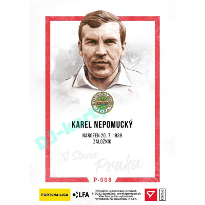 2023 Sportzoo Dekády fotbalové ligy #P-008 Karel Nepomucký Portrét