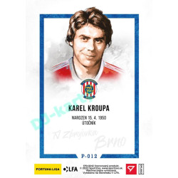 2023 Sportzoo Dekády fotbalové ligy #P-012 Karel Kroupa Portrét
