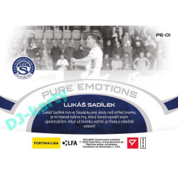 2021/22 Sportzoo Fortuna Liga 2. série #PE-01 Lukáš Sadílek PURE EMOTIONS
