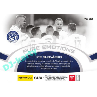2021/22 Sportzoo Fortuna Liga 2. série #PE-02 1.FC Slovácko PURE EMOTIONS