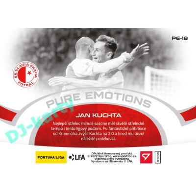 2021/22 Sportzoo Fortuna Liga 2. série #PE-18 Jan Kuchta PURE EMOTIONS