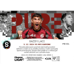 2024/25 Sportzoo Chance Liga 2. série #PE-01 Qazim Laci Pure Emotions - 3D