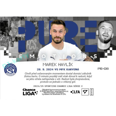 2024/25 Sportzoo Chance Liga 2. série #PE-08 Marek Havlík Pure Emotions - 3D