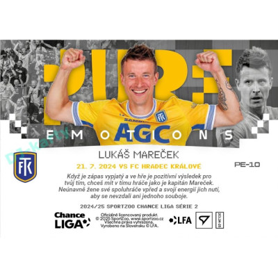 2024/25 Sportzoo Chance Liga 2. série #PE-10 Lukáš Mareček Pure Emotions - 3D