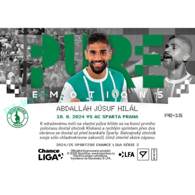 2024/25 Sportzoo Chance Liga 2. série #PE-15 Abdalláh Júsuf Hilál Pure Emotions - 3D