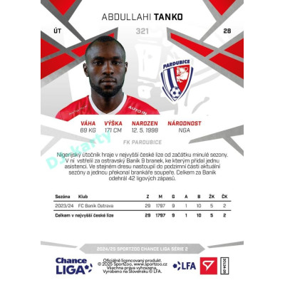 2024/25 Sportzoo Chance Liga 2. série #321 Abdullahi Tanko