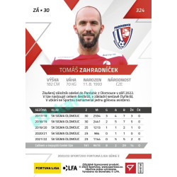 2022/23 Sportzoo Fortuna Liga 2. série #324 Tomáš Zahradníček