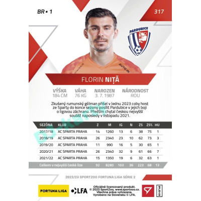 2022/23 Sportzoo Fortuna Liga 2. série #317 Florin Nita
