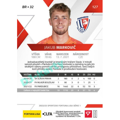 2022/23 Sportzoo Fortuna Liga 1. série #127 Jakub Markovič