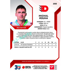 2022/23 Sportzoo ELH 2. série #299 Michal Rouha Red xx/49