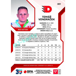 2022/23 Sportzoo ELH 2. série #301 Tomáš Vondráček Red xx/49
