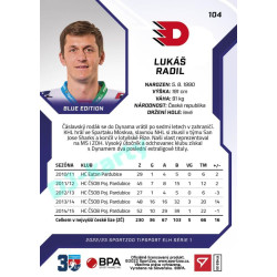 2022/23 Sportzoo ELH 1. série #104 Lukáš Radil Blue xx/99