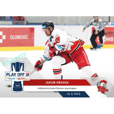 2022/23 Sportzoo ELH Extended #PM-07 Jakub Orsava Play Off Moments