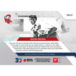 2022/23 Sportzoo ELH Extended #PM-07 Jakub Orsava Play Off Moments