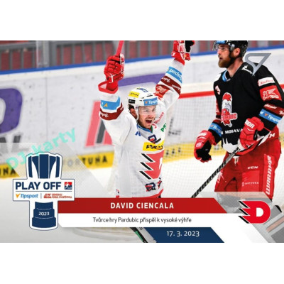 2022/23 Sportzoo ELH Extended #PM-09 David Cienciala Play Off Moments