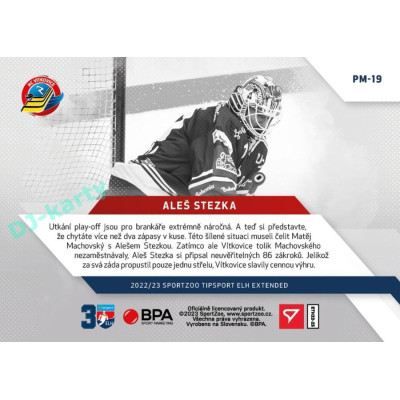 2022/23 Sportzoo ELH Extended #PM-19 Aleš Stezka Play Off Moments
