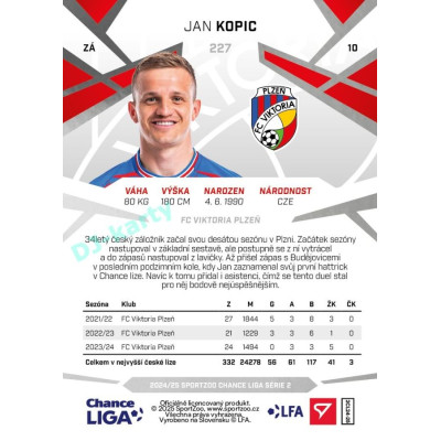 2024/25 Sportzoo Chance Liga 2. série #227 Jan Kopic